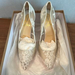 Christian Louboutin Follies Lace 100 pump white size 36.5